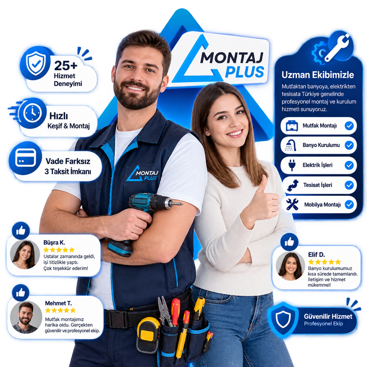 Montaj Plus uzman ekibi mobilya montajı yapıyor